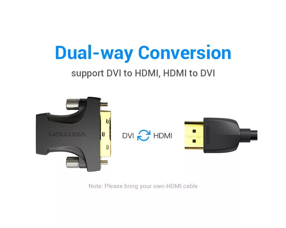 Адаптери Vention Адаптер Adapter DVI M / HDMI F G... 2