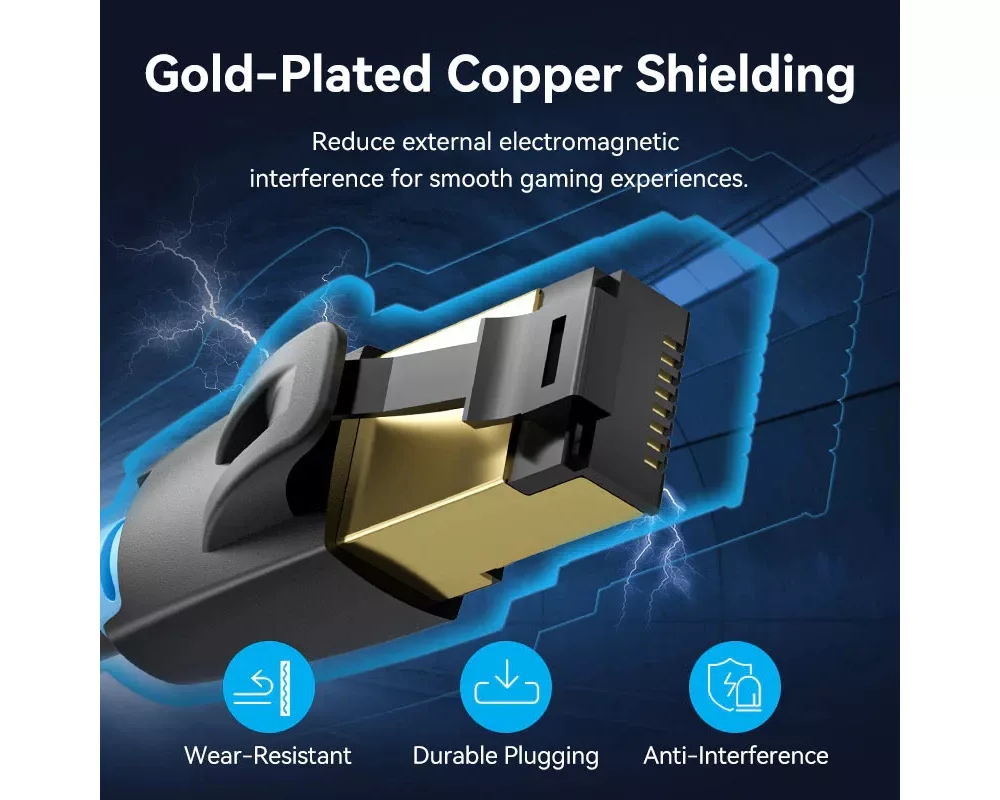 Мрежов кабел Vention Кабел LAN SFTP Cat.8 Patch Cable... 9