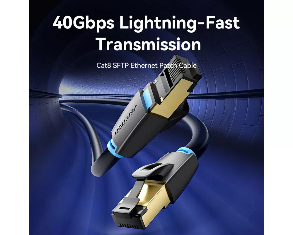 Мрежов кабел Vention Кабел LAN SFTP Cat.8 Patch Cable... 2