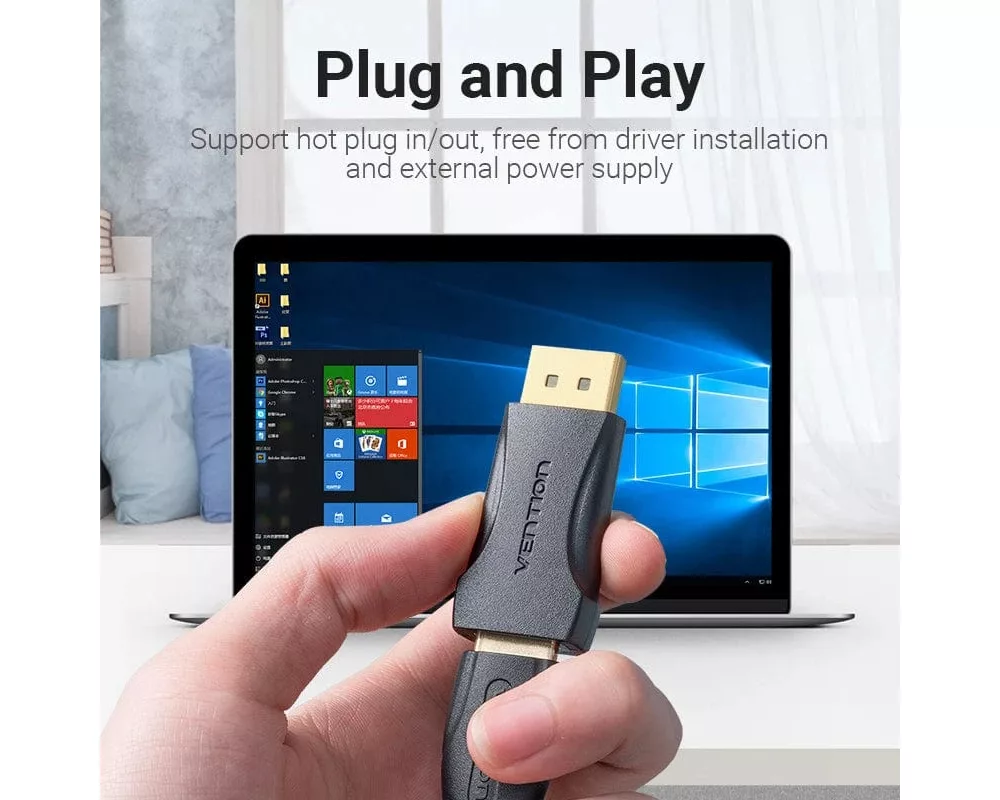 Адаптери Vention адаптер Adapter DisplayPort DP M... 2