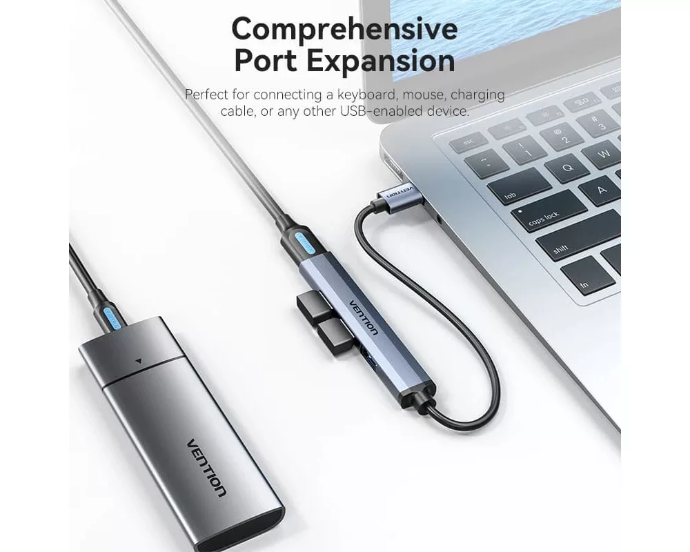 USB хъб Vention USB3.0 HUB 4 port Aluminium - CK... 5