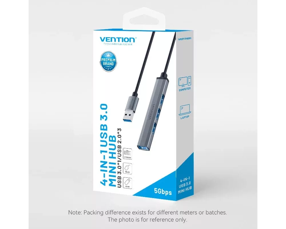 USB хъб Vention USB3.0 HUB 4 port Aluminium - CK... 11