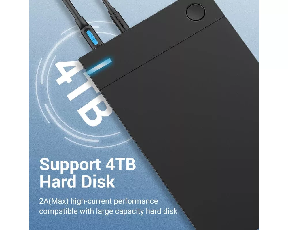 Кабел Vention Кабел USB 3.0 AM / BM - 0.5M Bla... 3