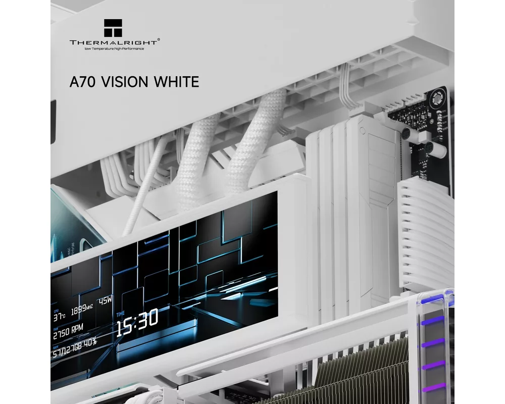 Кутия Thermalright ATX - TR-A70 Vision White - 9.16 inch LCD Display 6