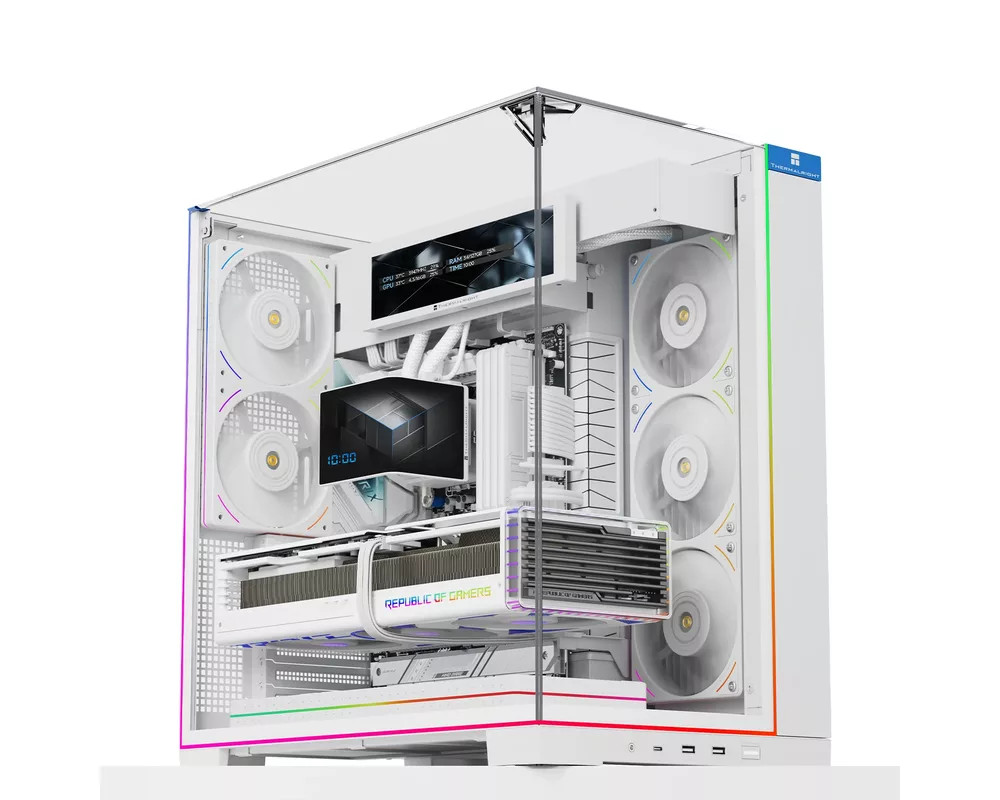Кутия Thermalright ATX - TR-A70 Vision White - 9.16 inch LCD Display 2