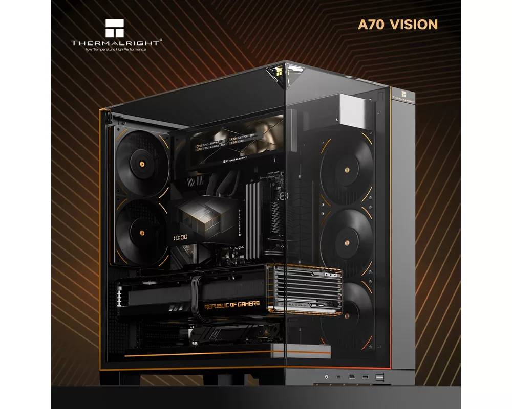 Кутия Thermalright ATX - TR-A70 Vision Black - 9.16 inch LCD Display 3