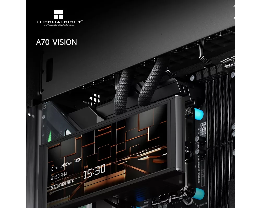 Кутия Thermalright ATX - TR-A70 Vision Black - 9.16 inch LCD Display 7