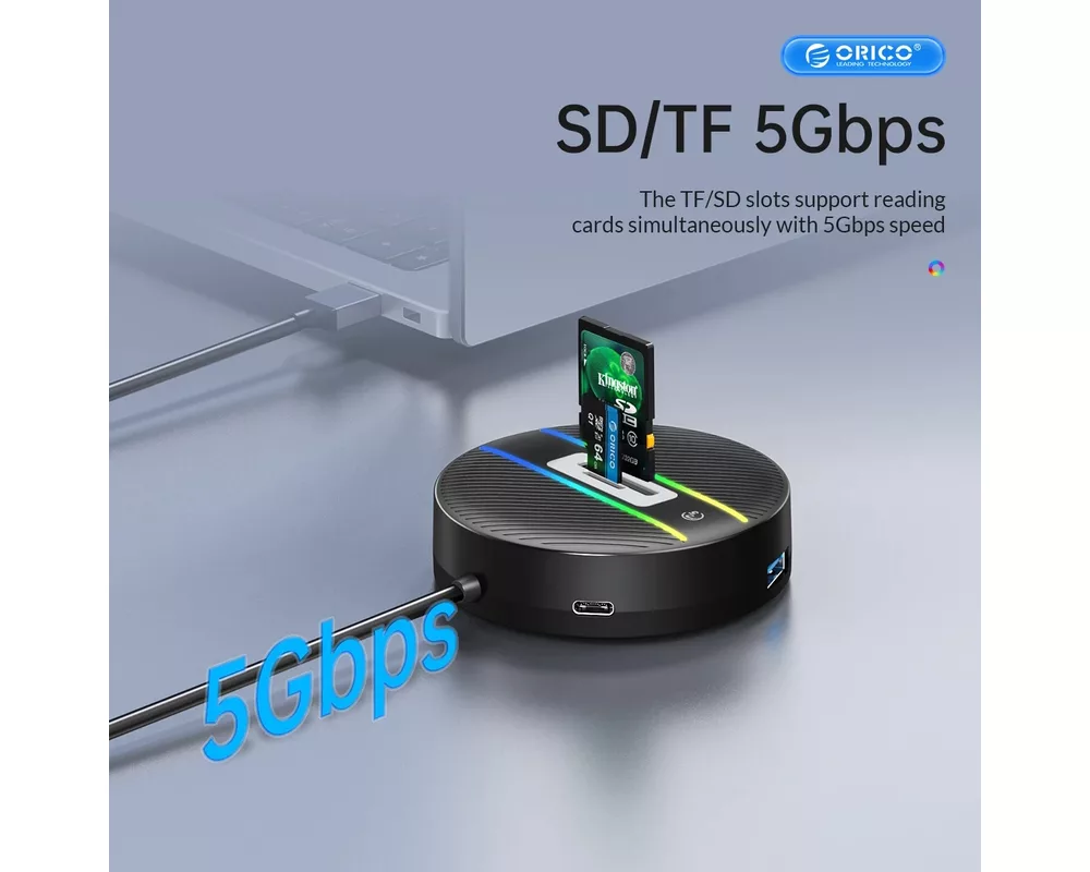 USB хъб Orico HUB USB3.1 Type-C 4 port - 4 x USB3.0 White 7
