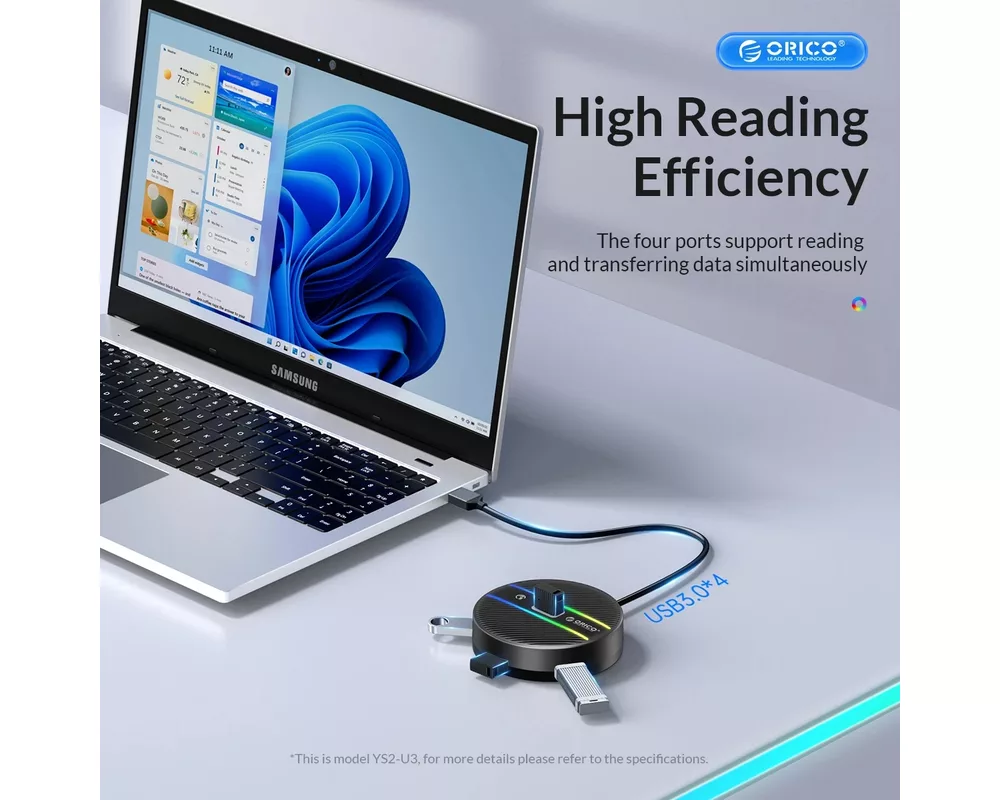 USB хъб Orico HUB USB3.1 Type-C 4 port - 4 x USB3.0 White 12