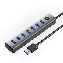  Orico USB3.0 HUB 7 port Black - CL7U-U3-... 904309 CL7U-U3-10-GY-BP на топ цена - PIC.bg