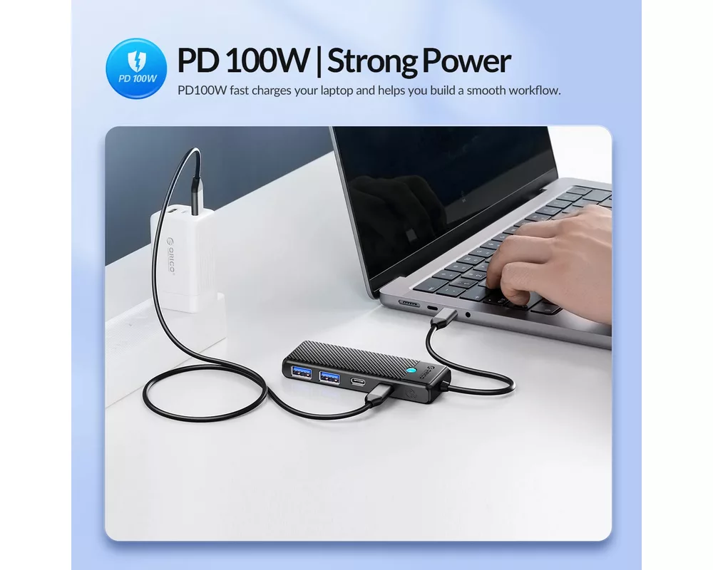 USB хъб Orico USB3.1 HUB Type-C - 2 x USB3.0 9