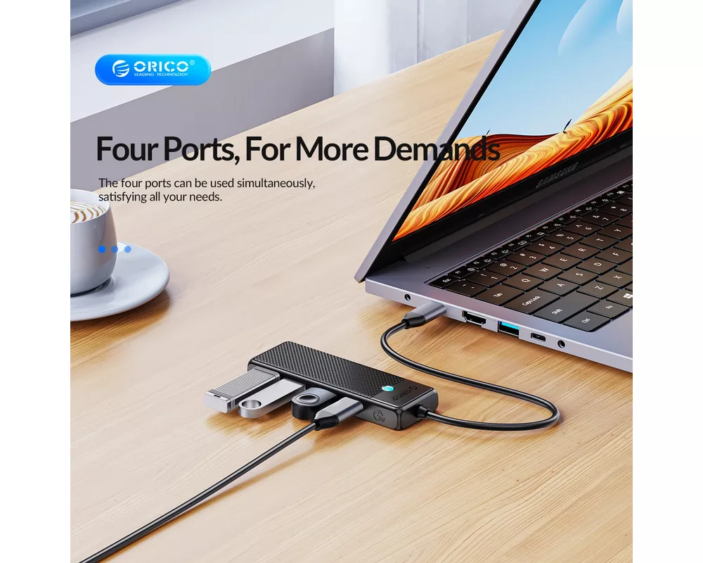 USB хъб Orico USB3.1 HUB Type-C - 2 x USB3.0 4