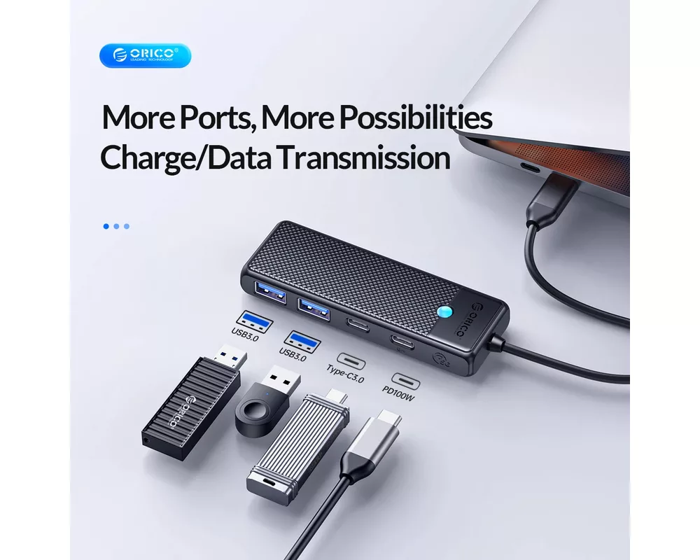 USB хъб Orico USB3.1 HUB Type-C - 2 x USB3.0 10