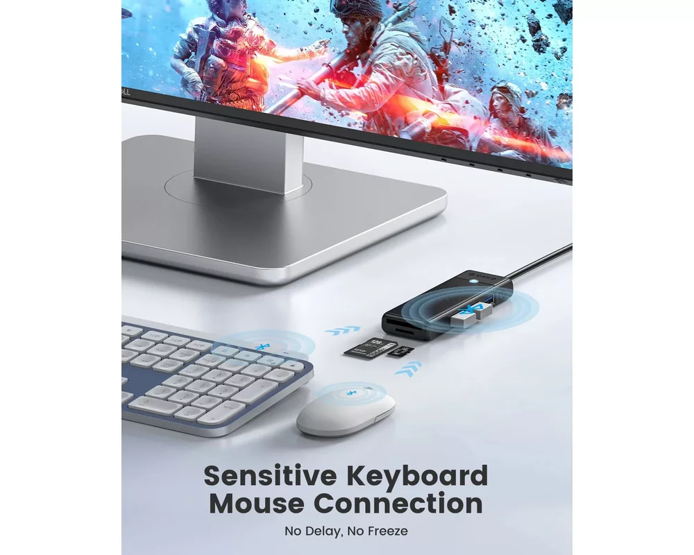USB хъб Orico USB3.1 HUB Type-C - 4 x USB3.0 - P... 6