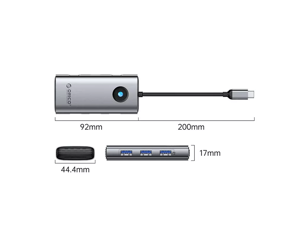 Докинг станция Orico Docking Station Type-C - PW11-6P25R-GY-BP - HDMI 3