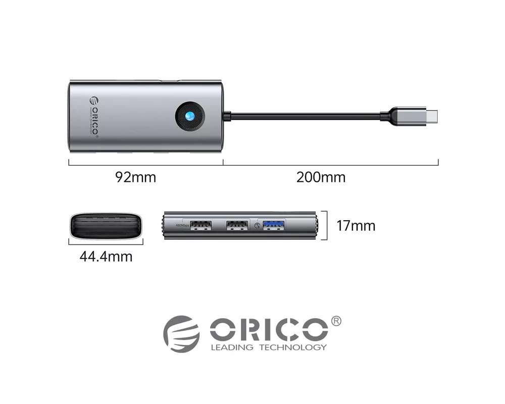 Докинг станция Orico Docking Station Type-C - PW11-6P25R-GY-BP - HDMI 4