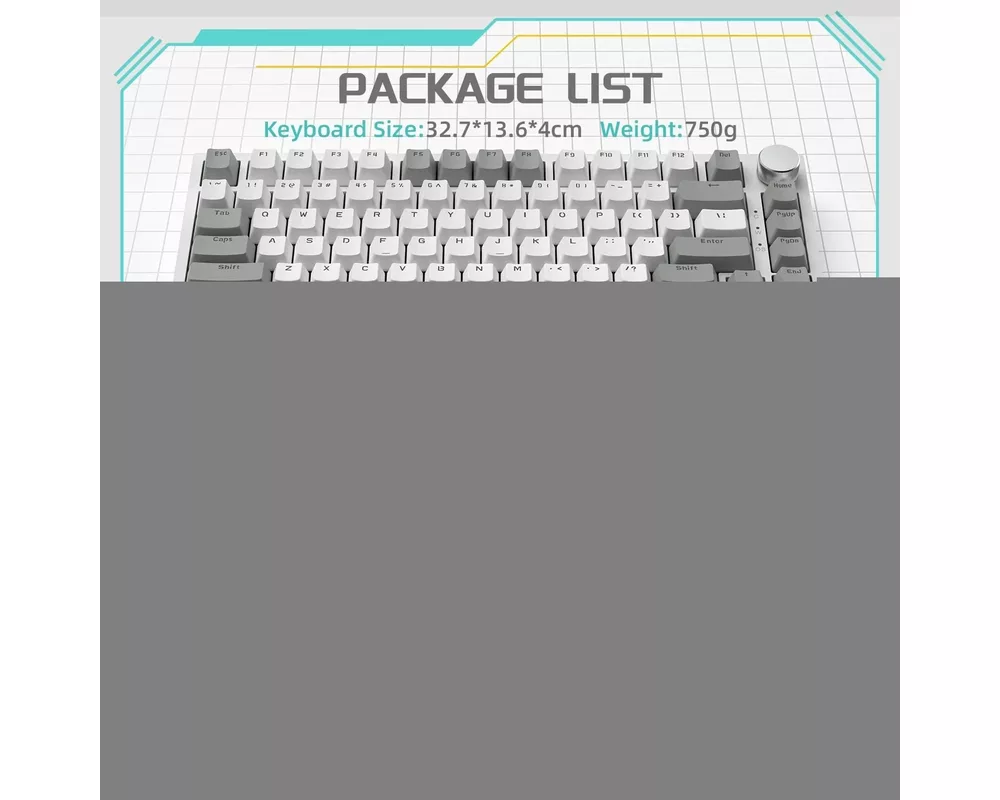 Клавиатура Ajazz геймърска механична AK820 - AS Red Switch [Linear] 8