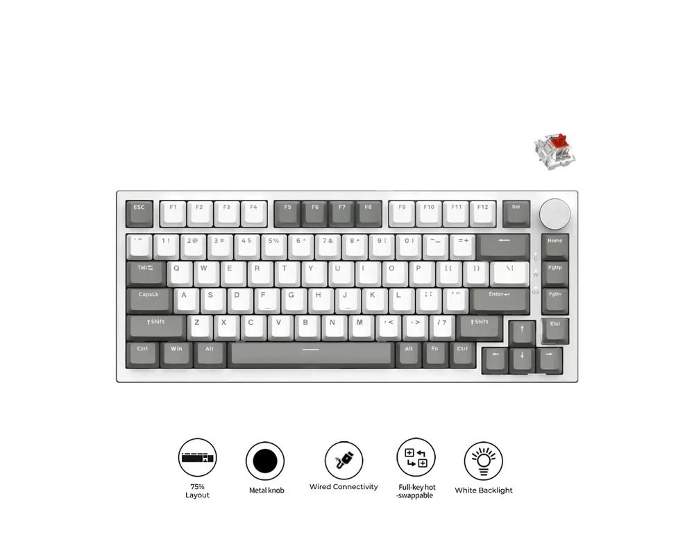 Клавиатура Ajazz геймърска механична AK820 - AS Red Switch [Linear] 2