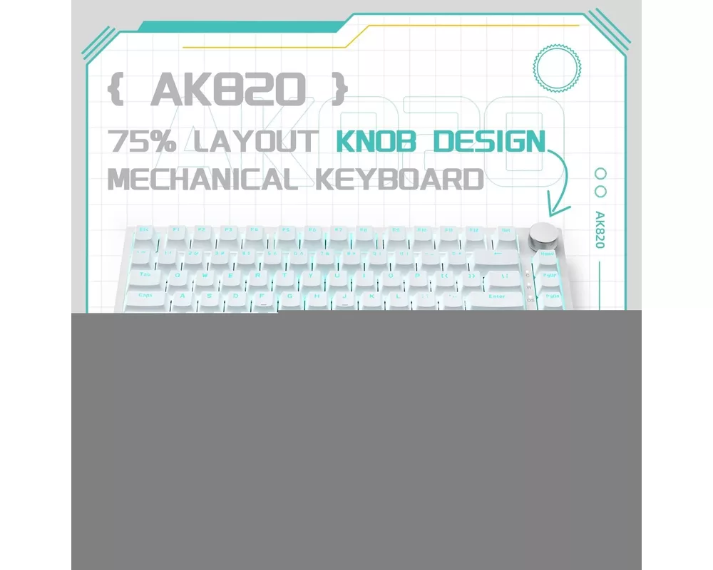 Клавиатура Ajazz геймърска механична AK820 - Blue Switches [Tactile] 2