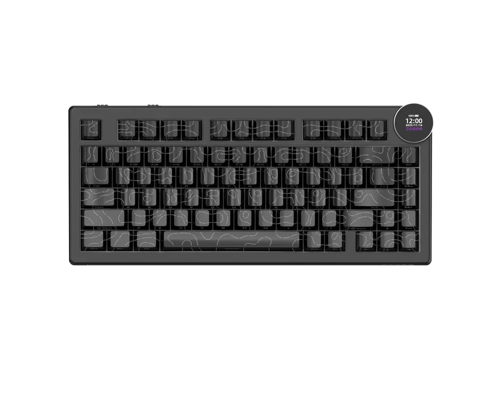Клавиатура Ajazz геймърска механична клавиатура Wireless Gaming Mechanical Keyboard AK820 V2 PRO - White peach Switch [Linear] 2
