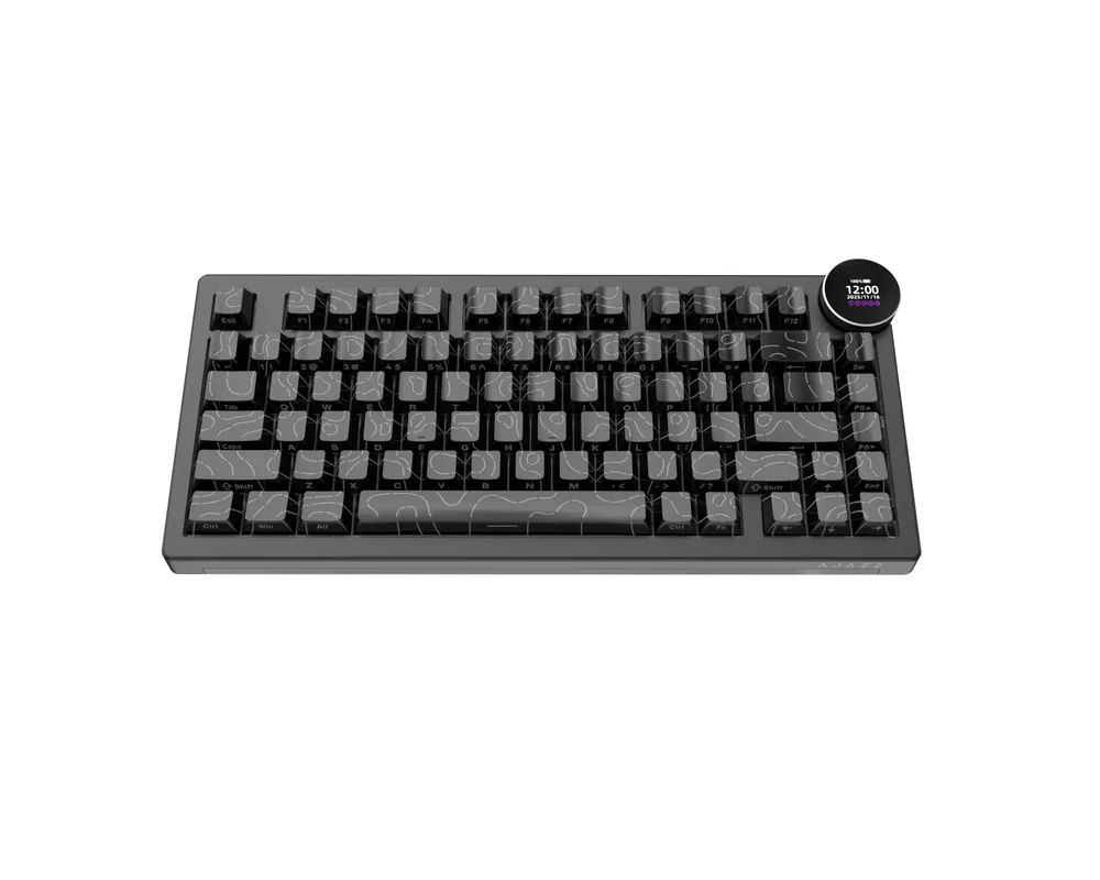 Клавиатура Ajazz геймърска механична клавиатура Wireless Gaming Mechanical Keyboard AK820 V2 PRO - White peach Switch [Linear] 3