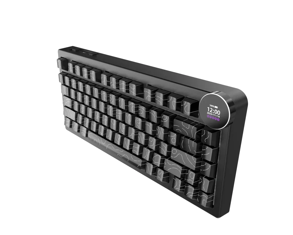 Клавиатура Ajazz геймърска механична клавиатура Wireless Gaming Mechanical Keyboard AK820 V2 PRO - White peach Switch [Linear] 4