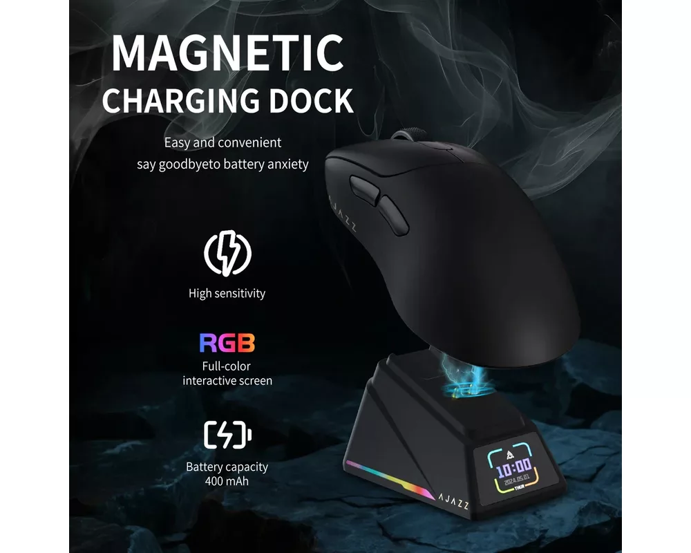 Мишка Ajazz професионална AJ179 APEX - Wireless Gaming Mouse - 8K 13