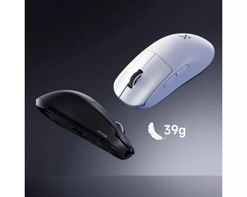 Мишка MCHOSE професионална L7 Ultra Plus White - Wireless Gaming Mouse - Dual 8K 11