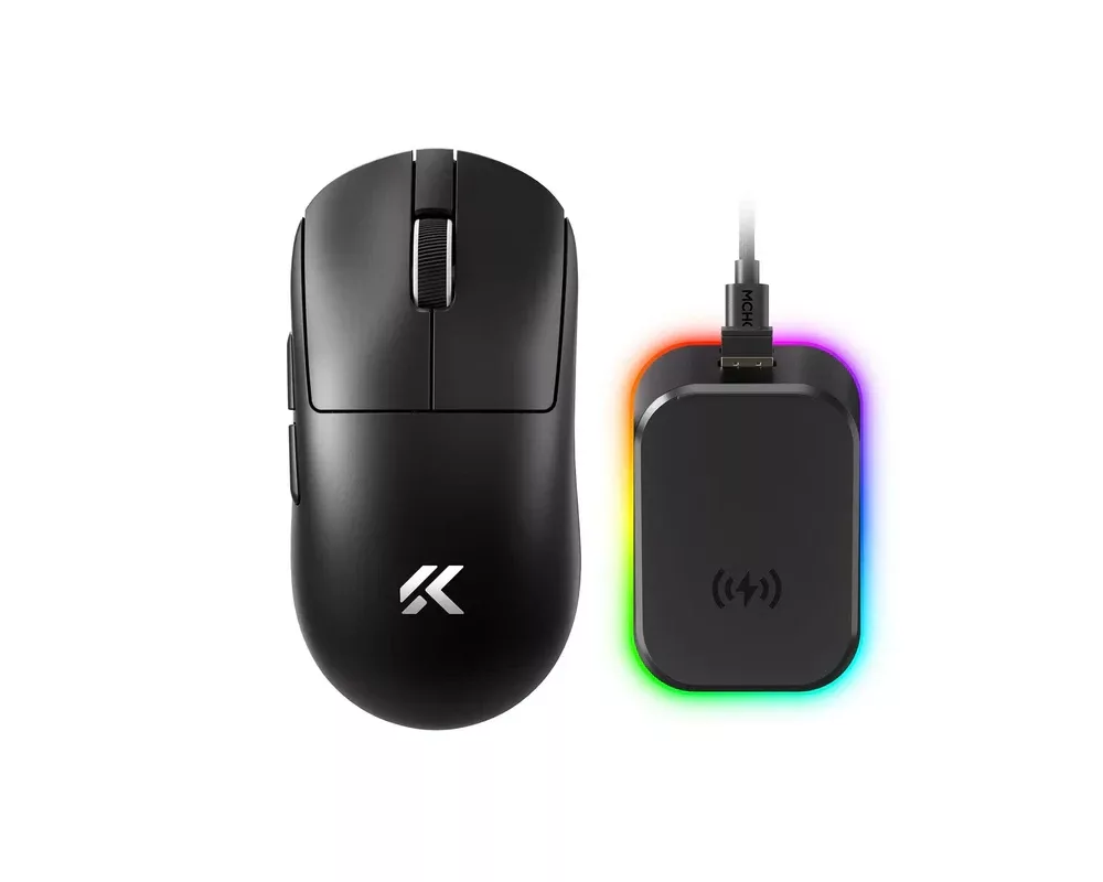 Мишка MCHOSE професионална A7 V2 Ultra Black - Wireless Gaming Mouse - Dual 8K 2