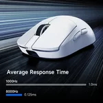 Мишка MCHOSE професионална A7 V2 Ultra Black - Wireless Gaming Mouse - Dual 8K 9