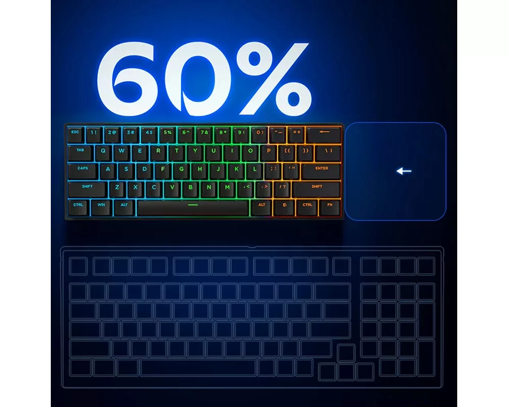 Клавиатура MCHOSE геймърска механична Ace 60 Pro - 8K 5