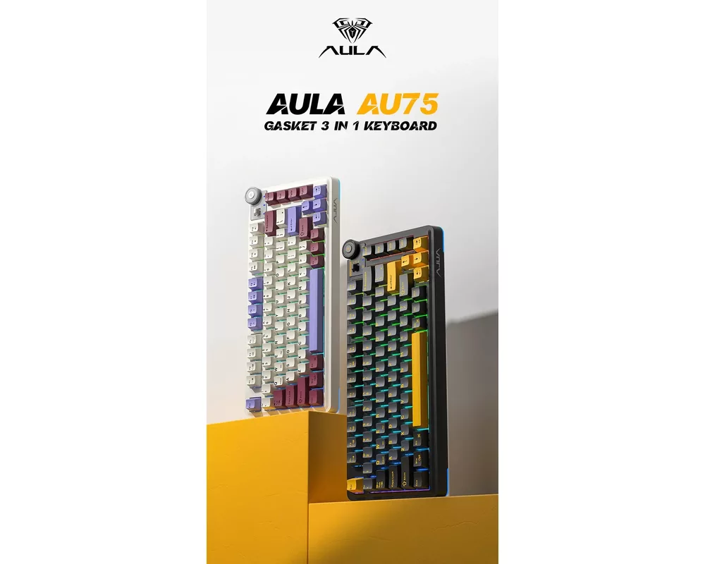 Клавиатура Aula геймърска механична клавиатура Wireless Gaming Mechanical Keyboard AU75 - Bloomfield Switch [Linear] 2