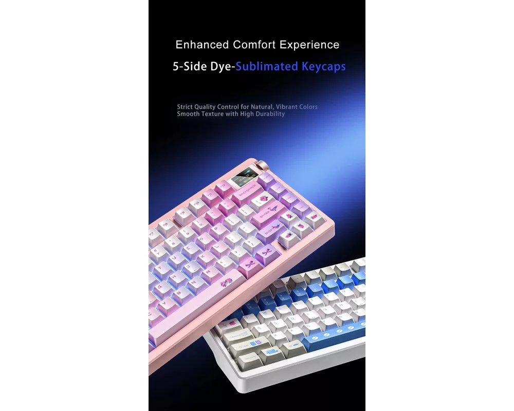 Клавиатура Aula геймърска механична клавиатура Wireless Gaming Mechanical Keyboard NOVA 75 - Star Vector Switch [Linear] 18