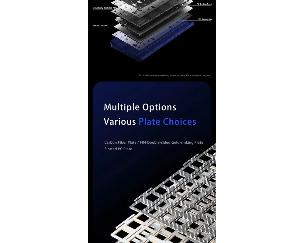 Клавиатура Aula геймърска механична клавиатура Wireless Gaming Mechanical Keyboard NOVA 75 - Star Vector Switch [Linear] 9