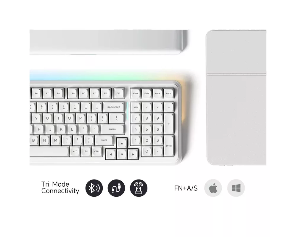 Клавиатура MCHOSE геймърска механична клавиатура Wireless Gaming Mechanical Keyboard MC-K99 V3 - Icy Creamsicle Switch [Linear] 10