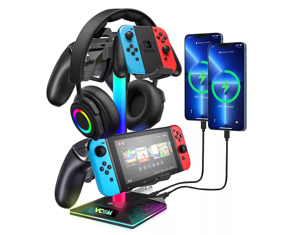 Слушалки VCom стойка за Headphone Stand - VCOM-M701S - RGB 2