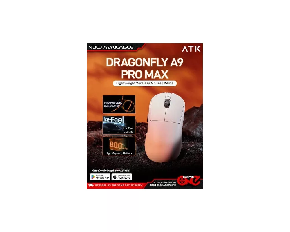 Мишка ATK професионална Wireless Gaming Mouse A9 Pro Max 2.0 Tri-mode Nearlink - 8K 2