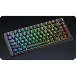 Клавиатура Aula геймърска механична клавиатура Wireless Gaming Mechanical Keyboard F75HE - Black King Magnetic Switch [Linear] 6