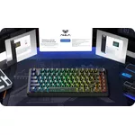 Клавиатура Aula геймърска механична клавиатура Wireless Gaming Mechanical Keyboard F75HE - Black King Magnetic Switch [Linear] 2