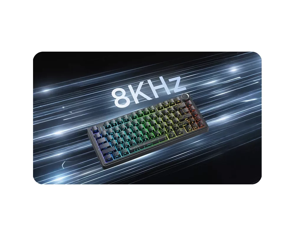 Клавиатура Aula геймърска механична клавиатура Wireless Gaming Mechanical Keyboard F75HE - Black King Magnetic Switch [Linear] 8