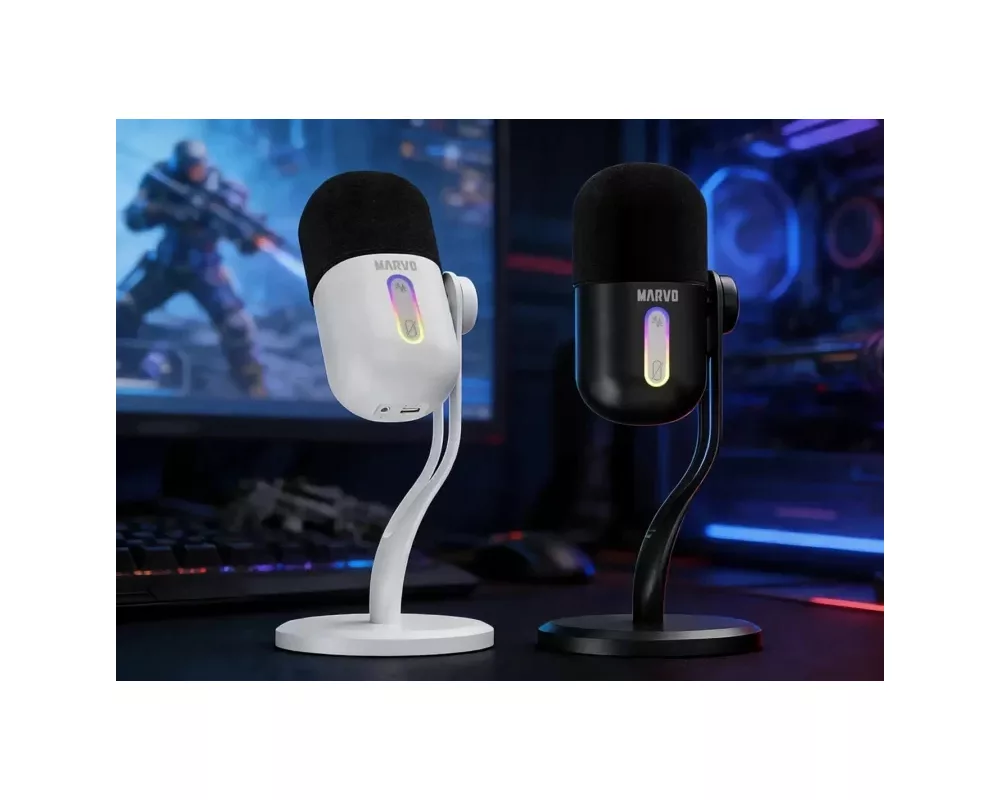 Микрофон Marvo Геймърски Gaming USB Microphone - Blast 50 MIC-08 Black - USB 10