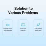 Звукова карта Vention USB Sound card - Headphones 3 Звукова карта Vention USB Sound card - Headphones 3