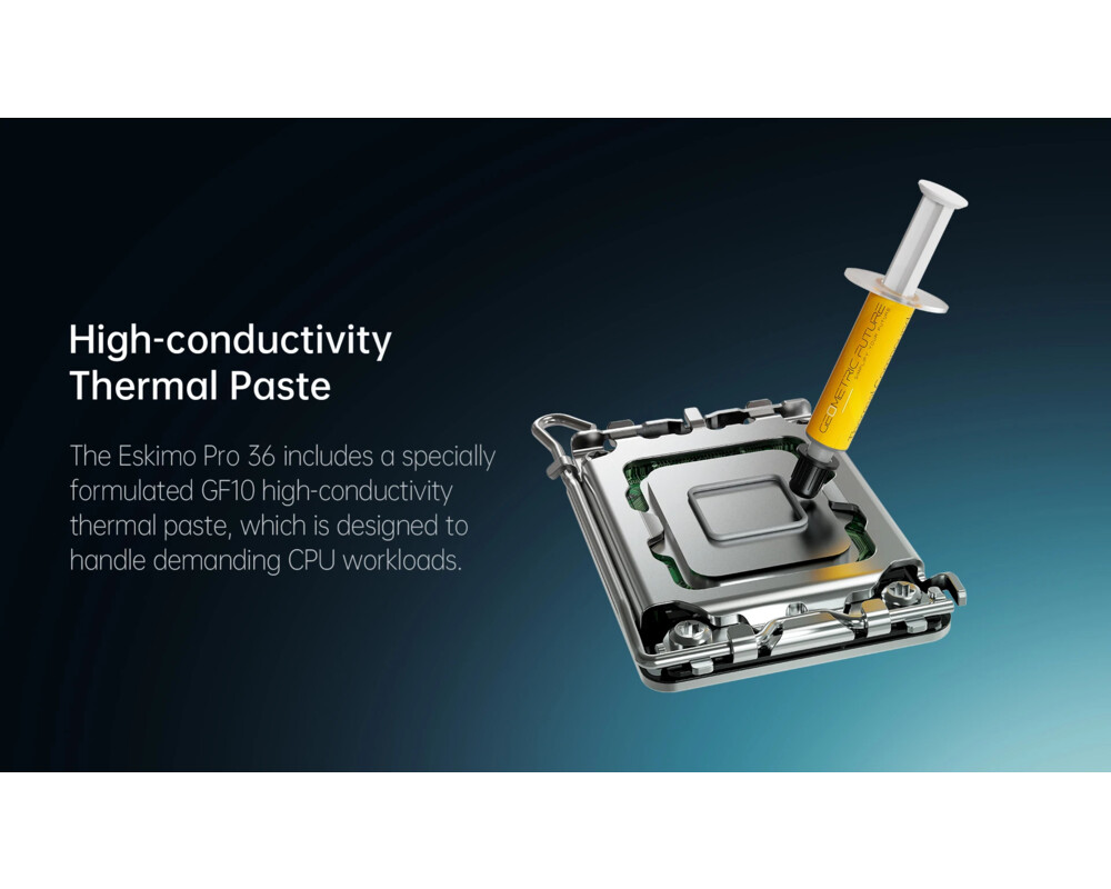 Охладител за процесор Geometric Future - Eskimo Pro 360 White - Addressable RGB 18 Охладител за процесор Geometric Future - Eskimo Pro 360 White - Addressable RGB 18