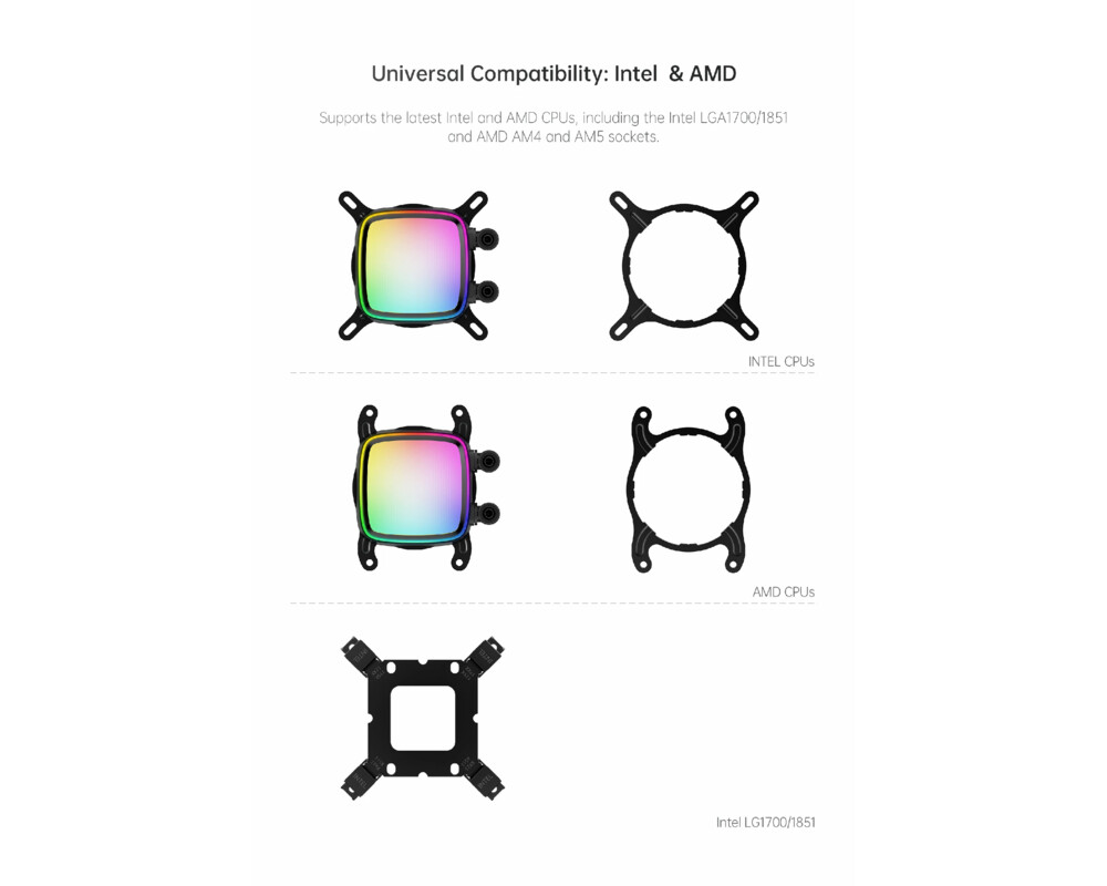Охладител за процесор Geometric Future - Eskimo Pro 360 White - Addressable RGB 17 Охладител за процесор Geometric Future - Eskimo Pro 360 White - Addressable RGB 17