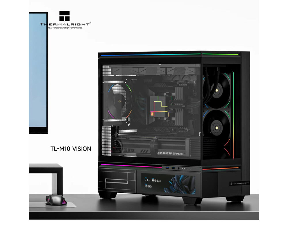 Кутия Thermalright mATX - TL-M10 Black - 9.16 inch LCD Display 2 Кутия Thermalright mATX - TL-M10 Black - 9.16 inch LCD Display 2