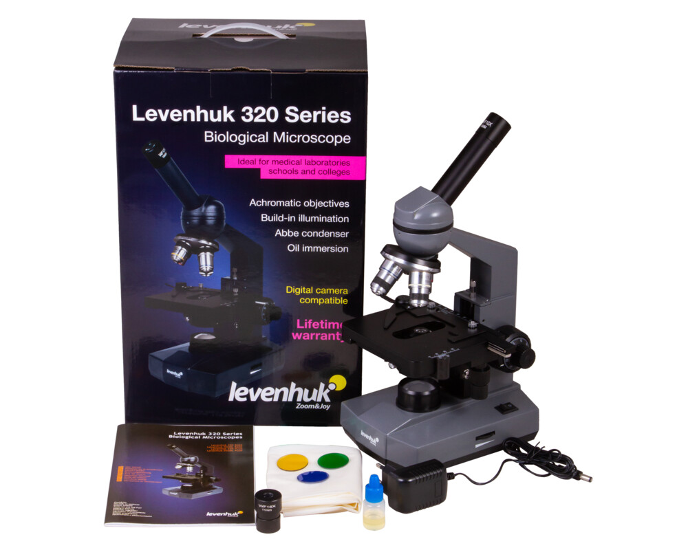 Микроскоп Биологичен монокулярен Levenhuk 320 PLUS 93