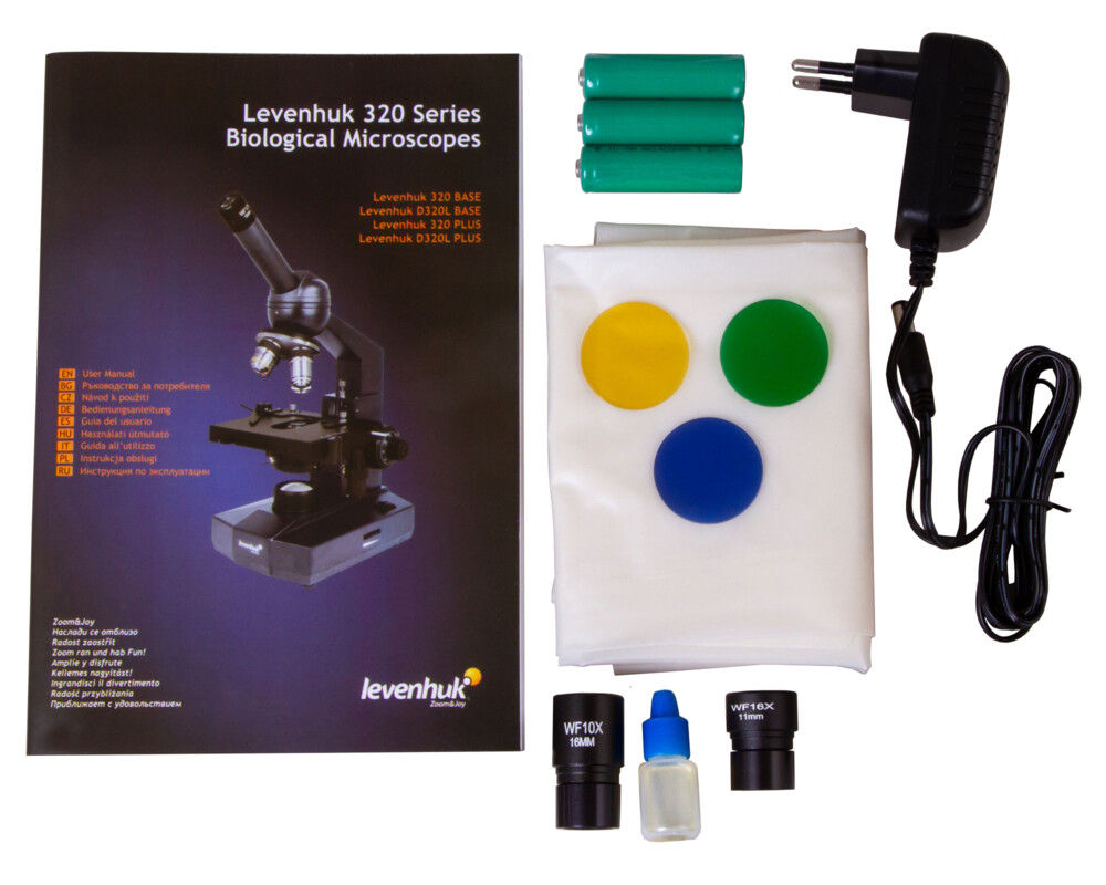 Микроскоп Биологичен монокулярен Levenhuk 320 PLUS 15