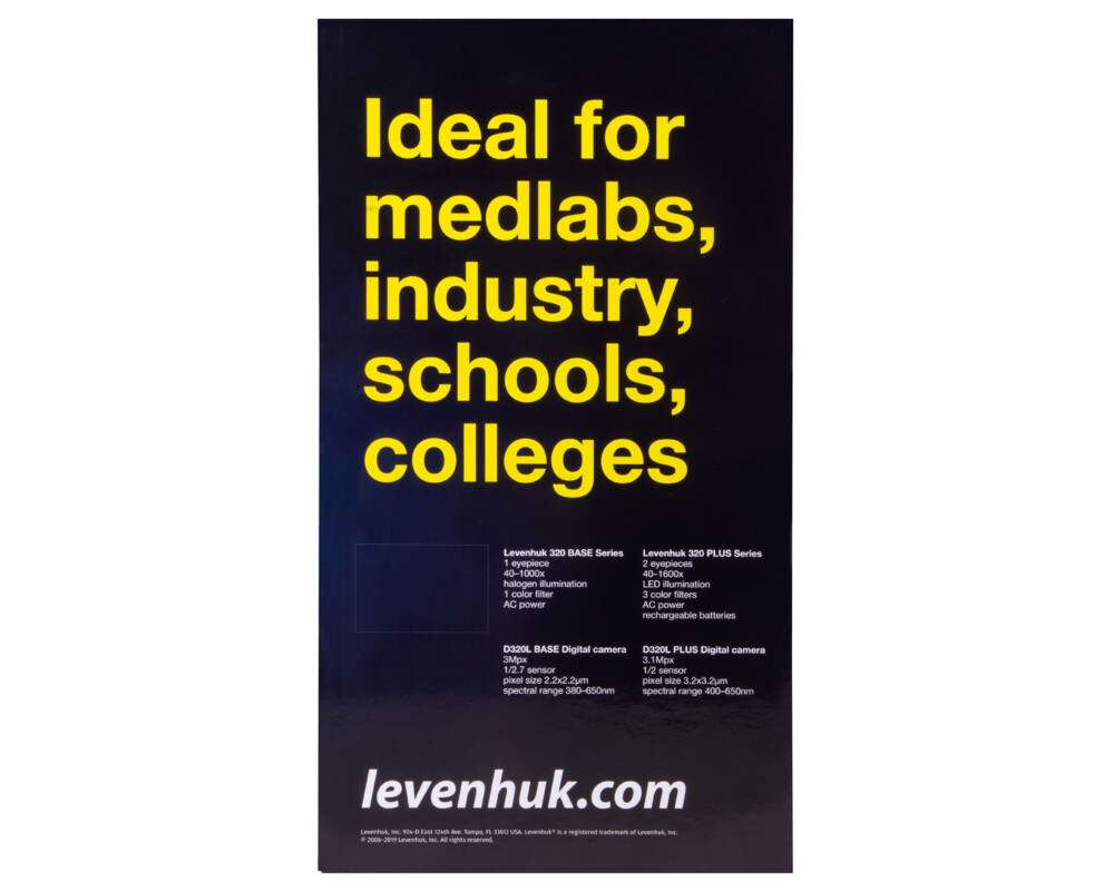 Микроскоп Биологичен монокулярен Levenhuk 320 PLUS 20