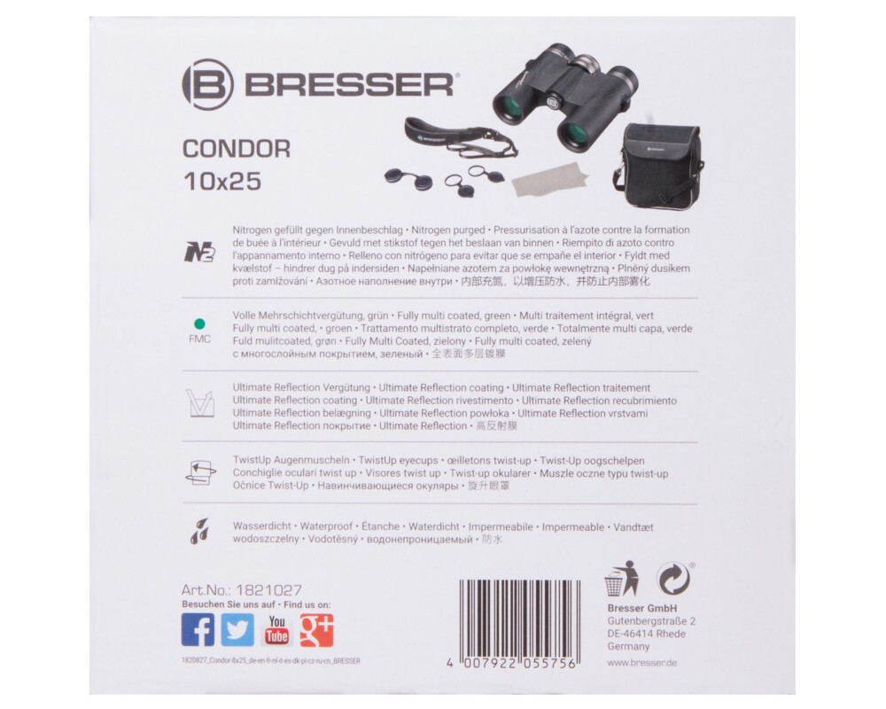 Бинокъл Bresser Condor UR 10x25 48