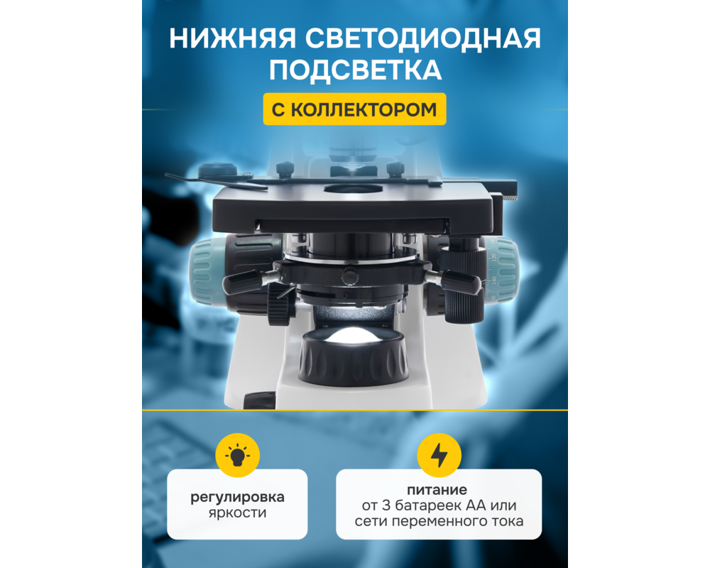Микроскоп Бинокулярен Levenhuk 400B 50